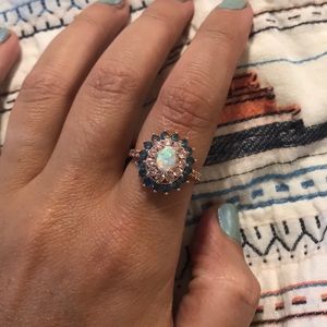 Rose gold opal costume ring